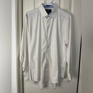 Report Collection Men’s Printed Button down Cotton Blend Shirt size Large